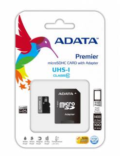 ADATA Premier UHS-I Class 10 30MBps microSDHC With Adapter - 32GB Micro SD